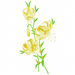Flowers And Tree Embroidery Design 6